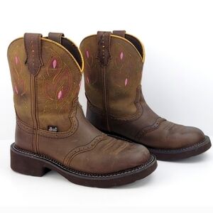 Justin Boots Justin Gypsy Gemma Brown Pink Western Boot 7